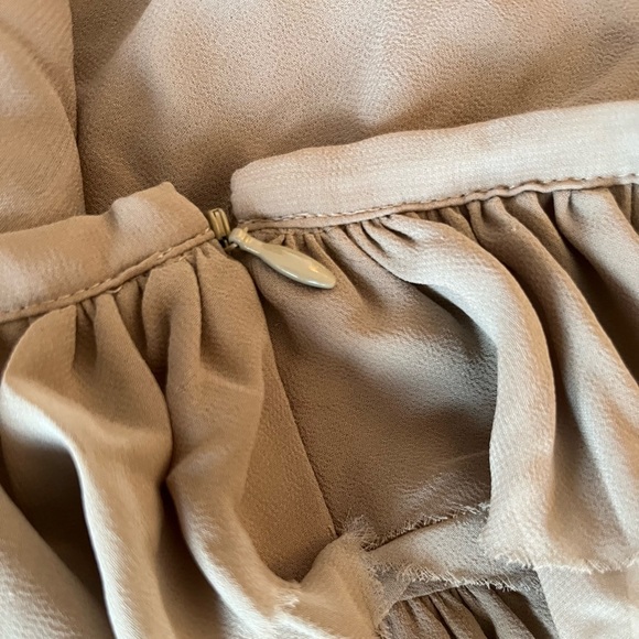 Michael Kors ruffle pleats pleated ruffles skirt nude beige khaki spring summer - Picture 7 of 7